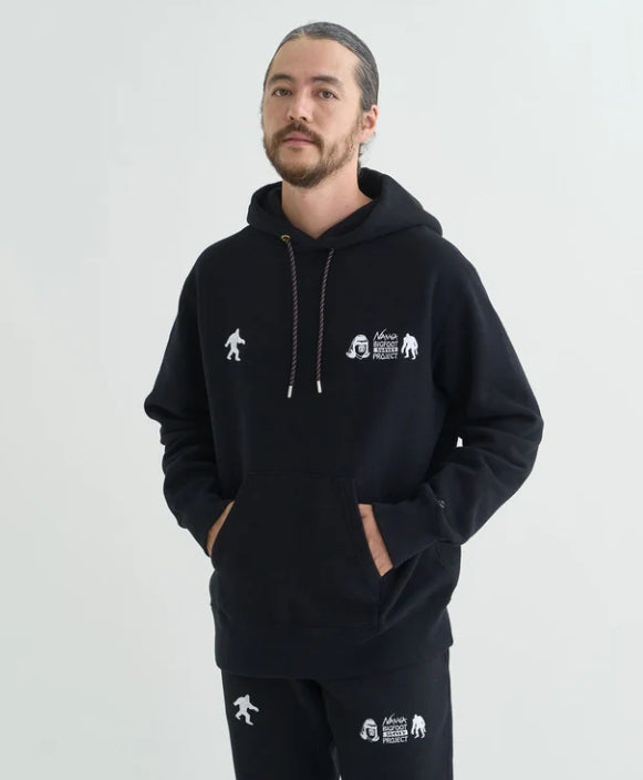 NANGA×TACOMA FUJI RECORDS BIGFOOT SURVEY PROJECT LOGO HOODIE(UNISEX)