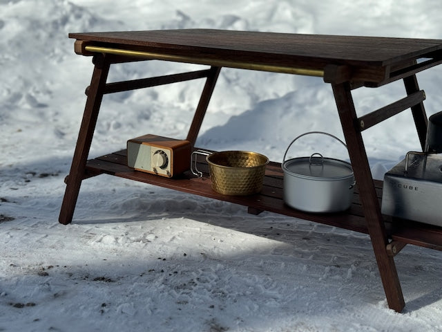 0229×CAMPLABO shelf board for addition ウォルナット