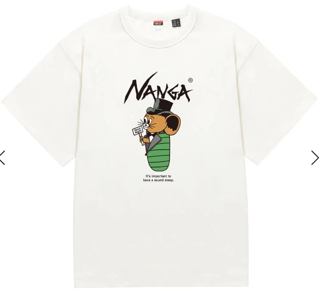 NANGA×JERRY UKAI ECO HYBRID SLEEPING JERRY MARQUEZ TEE WHT