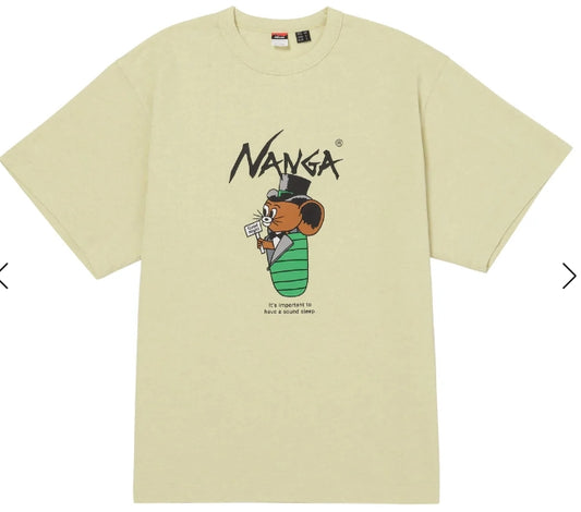 NANGA×JERRY UKAI ECO HYBRID SLEEPING JERRY MARQUEZ TEE YELLOW