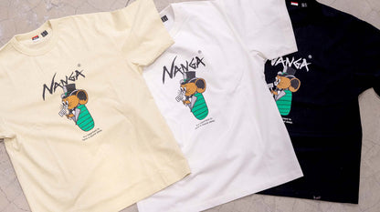 NANGA×JERRY UKAI ECO HYBRID SLEEPING JERRY MARQUEZ TEE BLACK